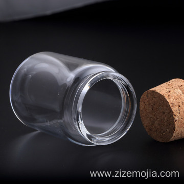 High borosilicate glass tube wishing bottle with cork